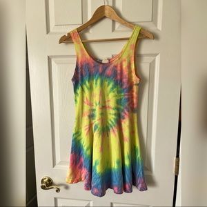 Legit 90’s vintage Tie-dye Fit n flare Dress size Small